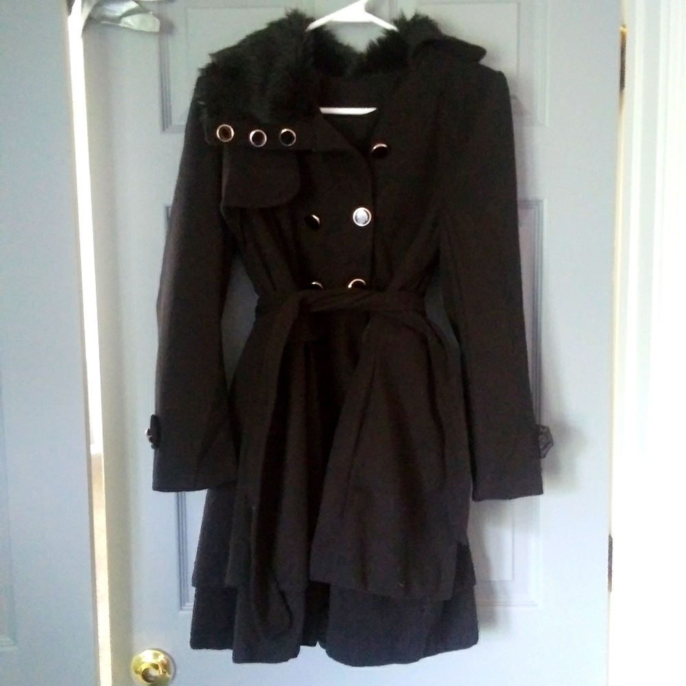 Shabby chic fake fur dress up jacket